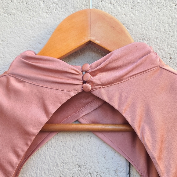 House of CB | Toira Satin Corset Minidress in Rose Size Large - Picture 15 of 16